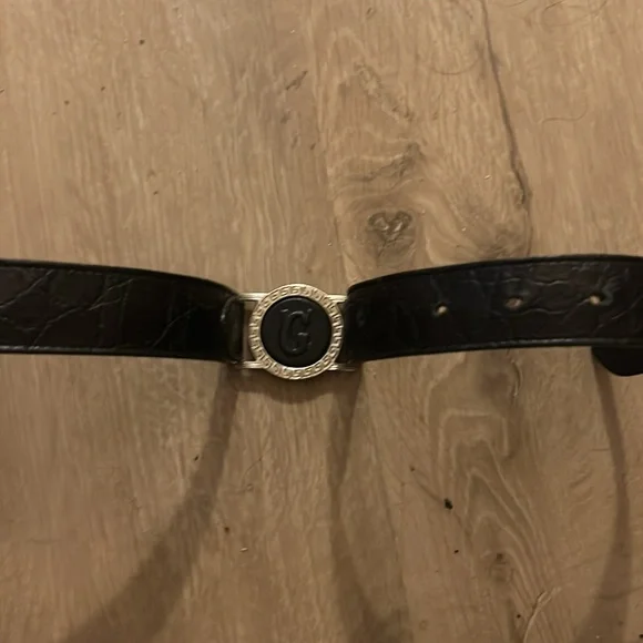 Versace belt size 26 to 28 inches unisex leather vintage black Versace Women main image 3